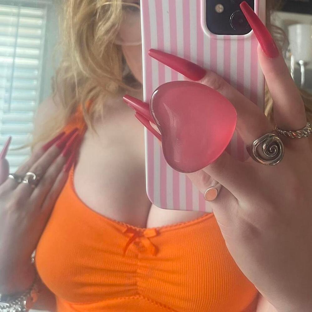 Summer orange crop top tank - Picture 2 of 4